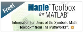 Maple Toolbox for MATLAB - Limited Time Offer!