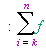 sum(f, i = k .. n)