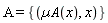 `&Acy;` = {x, µA(x)}