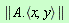 LinearAlgebra[Norm](A.`<,>`(x, y))