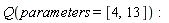 Q(parameters = [4, 13])