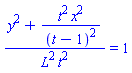 (y^2+t^2*x^2/(t-1)^2)/(L^2*t^2) = 1