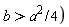 b>a^(2)/4)