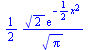 `+`(`/`(`*`(`/`(1, 2), `*`(`^`(2, `/`(1, 2)), `*`(exp(`+`(`-`(`*`(`/`(1, 2), `*`(`^`(x, 2))))))))), `*`(`^`(Pi, `/`(1, 2)))))