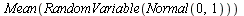 Mean(RandomVariable(Normal(0, 1)))
