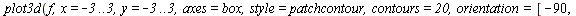 restart; 1; with(plots); -1; `:=`(rho, 0); -1; `:=`(mu[x], 0); -1; `:=`(mu[y], 0); -1; `:=`(sigma[x], 1); -1; `:=`(sigma[y], 1); -1; `:=`(f, `*`(`/`(`+`(`*`(2, `*`(Pi, `*`(sigma[x], `*`(sigma[y], `*`(...
