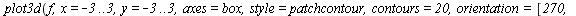 restart; 1; with(plots); -1; `:=`(rho, 0); -1; `:=`(mu[x], 0); -1; `:=`(mu[y], 0); -1; `:=`(sigma[x], 1); -1; `:=`(sigma[y], 1); -1; `:=`(f, `*`(`/`(`+`(`*`(2, `*`(Pi, `*`(sigma[x], `*`(sigma[y], `*`(...