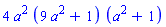 4*a^2*(9*a^2+1)*(a^2+1)