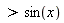 >sin(x)
