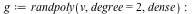 g := randpoly(v, degree = 2, dense); -1