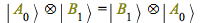 `&otimes;`(Ket(A, 0), Ket(B, 1)) = `&otimes;`(Ket(B, 1), Ket(A, 0))