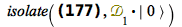 isolate(`+`(Physics:-`.`(`&Dscr;`[1], Physics:-Ket(A, 0)), `-`(Physics:-Ket(`#msup(mi(