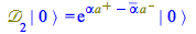 Typesetting:-mprintslash([Physics:-`*`(`&Dscr;`[2], Physics:-Ket(A, 0)) = Physics:-`*`(exp(`+`(`*`(alpha, `*`(`#msup(mi(