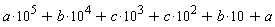 a*10^5+b*10^4+c*10^3+c*10^2+10*b+a