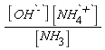[OH^`-`]*[NH[4]^`+`]/[NH[3]]