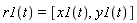 r1(t) = [x1(t), y1(t)]