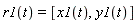 r1(t) = [x1(t), y1(t)]