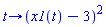 proc (t) options operator, arrow; (x1(t)-3)^2 end proc