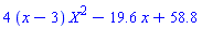 4*(x-3)*X^2-19.6*x+58.8