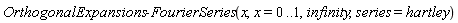 OrthogonalExpansions:-FourierSeries(x, x = 0 .. 1, infinity, series = hartley)