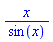 x/sin(x)