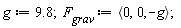 g := 9.8;