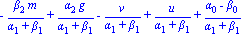 -beta[2]*m/(alpha[1]+beta[1])+alpha[2]*g/(alpha[1]+beta[1])-v/(alpha[1]+beta[1])+u/(alpha[1]+beta[1])+(alpha[0]-beta[0])/(alpha[1]+beta[1])