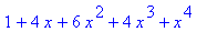 1+4*x+6*x^2+4*x^3+x^4