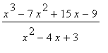 (x^3-7*x^2+15*x-9)/(x^2-4*x+3)