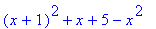 (x+1)^2+x+5-x^2