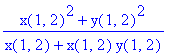(x(1,2)^2+y(1,2)^2)/(x(1,2)+x(1,2)*y(1,2))