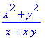 (x^2+y^2)/(x+x*y)