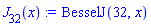 J[32](x) := BesselJ(32, x)