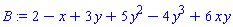 2-x+3*y+5*y^2-4*y^3+6*x*y