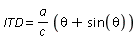 ITD = a*(theta+sin(theta))/c