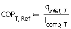 COP[T, Ref] := Units:-Standard:-`*`(q[inlet, T], Units:-Standard:-`/`(l[comp, T]))