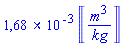 0.1680196051e-2*Units:-Unit(m^3/kg)