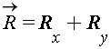 `#mover(mi("R"),mo("&rarr;"))` = R[x]+R[y]