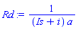 1/((Is+i)*a)