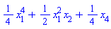 (1/4)*x[1]^4+(1/2)*x[1]^2*x[2]+(1/4)*x[4]