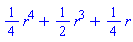 (1/4)*r^4+(1/2)*r^3+(1/4)*r