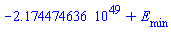 -0.2174474636e50+E[min]