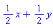 (1/2)*x+(1/2)*y