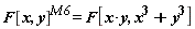 F[x, y]^M6 = F[x*y, x^3+y^3]