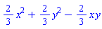 (2/3)*x^2+(2/3)*y^2-(2/3)*x*y