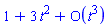 series(1+3*t^2+O(t^3),t,3)