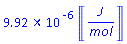 0.9915884626e-5*Units:-Unit(J/mol)