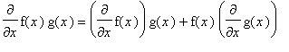 diff(f(x)*g(x),x) = diff(f(x),x)*g(x)+f(x)*diff(g(x...