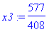 x3 := 577/408
