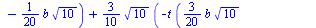 `+`(`*`(`/`(3, 13), `*`(`^`(13, `/`(1, 2)), `*`(`+`(`-`(127.53), `*`(t, `*`(`+`(`*`(`/`(3, 20), `*`(b, `*`(`^`(10, `/`(1, 2))))), `-`(`*`(`/`(3, 26), `*`(a, `*`(`^`(13, `/`(1, 2))))))))))))), `-`(`*`(...
